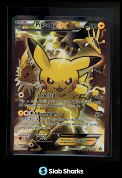 2016 POKEMON XY BLACK STAR PROMO #XY124 PIKACHU EX FULL ART RED & BLUE COLL. - Image 1
