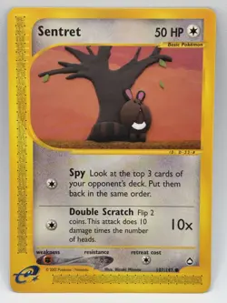 Sentret Common Regular Aquapolis Set 107/147 Pokemon TCG Vintage LP+ - Image 1