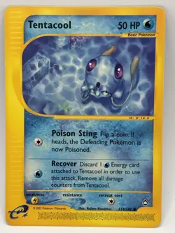 Pokemon TCG Tentacool Aquapolis Set 113/147 Regular Common LP - Image 1