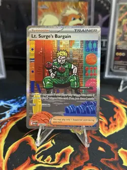 Pokemon TCG Lt. Surge's Bargain 185/132 Mega Evolution SIR *Near Mint* - Image 1