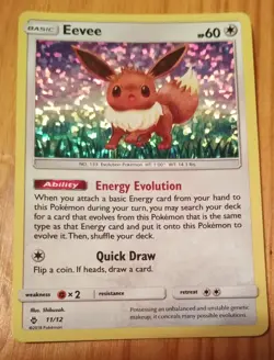 Eevee 11/12 & Horsea 3/12 Holo Bundle - McDonald's Promos - Moderately Played - Image 2