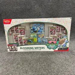 POKEMON S & V 151 Blooming Waters Premium Collection Box, Sealed Box is Worn - Image 1
