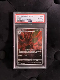 2023 Pokemon OBF Scizor Illustration Rare GEM MT 10 #205 - Image 1