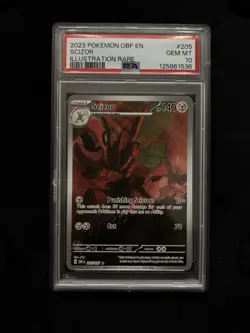 2023 Pokemon OBF Scizor Illustration Rare GEM MT 10 #205 - Image 2