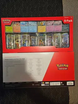 Pokemon TCG: Scarlet & Violet Prismatic Evolutions 8 Pack Mini Tin Set (Costco) - Image 1