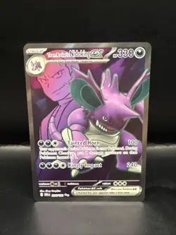 Pokemon TCG: Destined Rivals - Team Rocket's Nidoking ex (216/182) Full Art Holo - Image 1