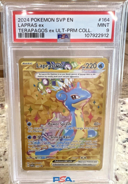 2024 POKEMON SVP EN-SV BLACK STAR PROMO #164 LAPRAS EX PSA 9 - Image 1
