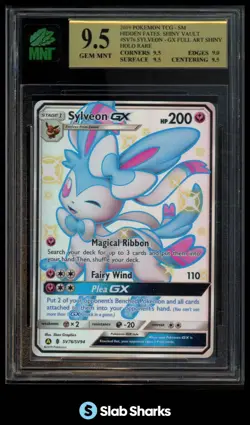 2019 POKEMON SM HIDDEN FATES #SV76/SV94 SYLVEON GX FA SHINY VAULT RARE MNT 9.5 - Image 1