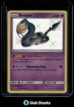 2019 POKEMON SM HIDDEN FATES #SV15/SV94 SEVIPER SHINY VAULT RARE - Image 1
