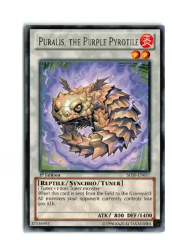 PURALIS, THE PURPLE PYROTILE SHSP-EN057 1st EDITION RARE YUGIOH TCG NM-LP - Image 1