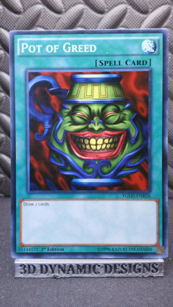 | Yugioh Pot of Greed YGLD-ENB26 1st Common Legendary Decks NM 🔥 | - Image 1