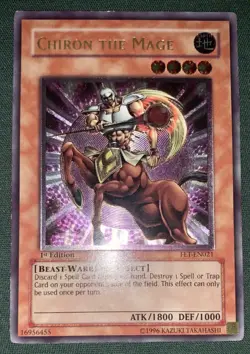 Yugioh 2005 Chiron the Mage FET-EN021 Ultimate Rare (UTR) 1st Ed LP w/Tracking - Image 3