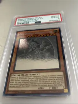 2020 Winged Dragon of Ra 1st Edition Ghost Rare LED7-EN000 YUGIOH PSA 8 MINT NM - Image 2