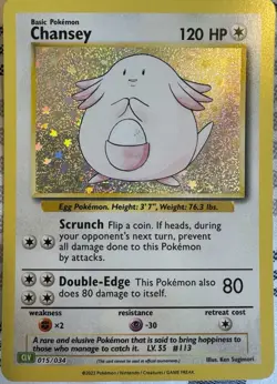 Chansey 015/034 CLV 2023 Pokemon TCG Classic English Card - Image 1