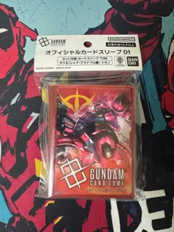 Char's Zaku Zeon Gundam Card Game Official Japanese 70 Sleeves GA1 - Image 1