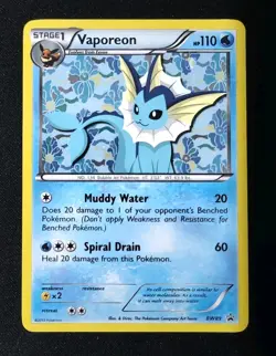 Pokemon Card Vaporeon BW89 BW Black Star Promo - Image 1