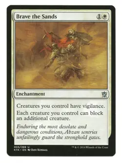 Brave The Sands MTG Enchantment Card Khans of Tarkir 1x LP Magic the Gathering - Image 1