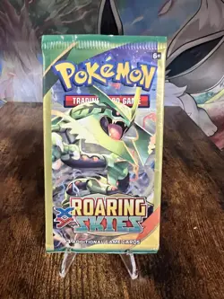 NEW Pokemon TCG Roaring Skies 3 Card Booster Pack RARE Mega Rayquaza Artwork - Image 1