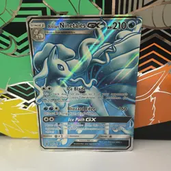 Alolan Ninetales GX 132/145 Guardians Rising 2017 Full Art Holo Pokemon Card TCG - Image 2