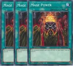 Yugioh - Mage Power x 3 - 1st Edition NM - Plus Free Holographic Card - Image 1