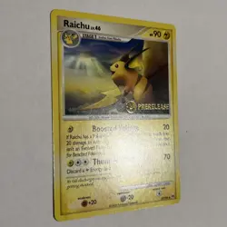 Pokemon Raichu Prerelease Stamp Promo Platinum Arceus Set 27/99 LP/NM Card - Image 2