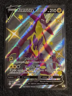 Toxtricity V SV112/SV122 Shining Fates Full Art Shiny Holo Rare Pokemon Card NM - Image 1