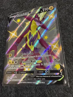 Toxtricity V SV112/SV122 Shining Fates Full Art Shiny Holo Rare Pokemon Card NM - Image 2