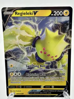Regieleki V SWSH280 Crown Zenith Black Star Promo Pokemon Card - NM Near Mint - Image 1