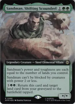 Sandman, Shifting Scoundrel (Extended Art) R Marvel's Spider-Man 266 NM Foil MTG - Image 1