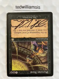 Phyrexian Arena MtG Apocalypse Signed Autographed Pete Venters Moderate Play - Image 4
