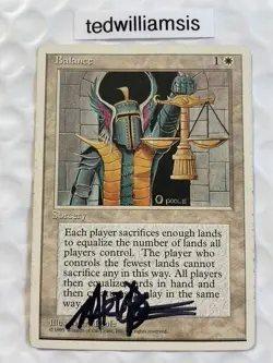 MTG Balance Core Set 4th Edition Signed Autographed Artist Mark Poole - Image 1