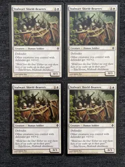 4x Stalwart Shield-Bearers Rise of the Eldrazi LP/NM Magic The Gathering MTG - Image 1