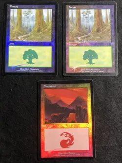 x3 Basic Land Foil Mercadian Masques,Invasion (Check Pics) (Light Crimp) MTG Lot - Image 1