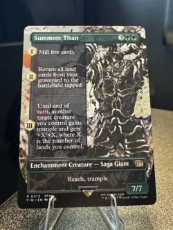 Summon: Titan (Borderless) MTG:FIN #0373 NM Non-holo, Tracked - Image 1