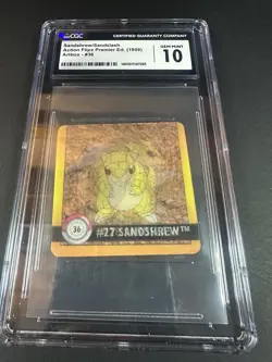 POP 1 CGC 10 Artbox Pokemon Action Flipz Premier Edition 36 Sandshrew/ Sandslash - Image 3