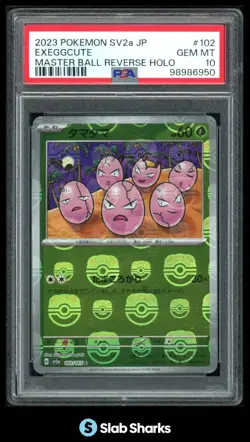 2023 POKEMON SV 151 (JAPANESE) EXEGGCUTE REVERSE HOLO MASTER BALL PSA 10 - Image 1