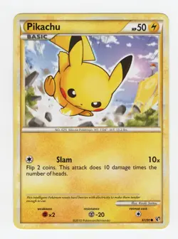 2010 Pokemon TCG Pikachu 61/90 HGSS Undaunted Non Foil LP - Image 1