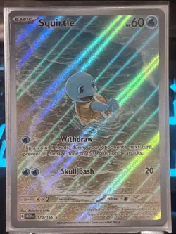 2023 Pokemon Squirtle Scarlet and Violet: 151 Illustration Rare #170/165 NM - Image 1