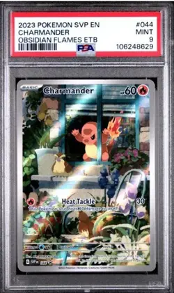 Pokemon Charmander Obsidian Flames ETB Promo SVP EN 044 PSA 9 - Image 1
