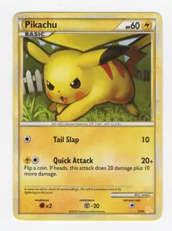 2010 Pokemon Pikachu 2/30 & 16/30 - Pokemon Trainer Kit - LP - Image 2
