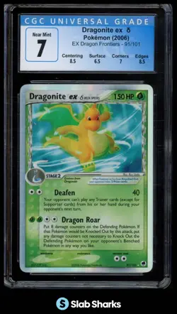 2006 POKEMON EX DRAGON FRONTIERS 91/101 DRAGONITE DELTA SPECIES ULTRA RARE CGC 7 - Image 1