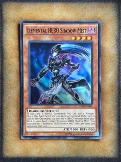 Yugioh Elemental HERO Shadow Mist SDHS-EN001 Super Rare NM - Image 1