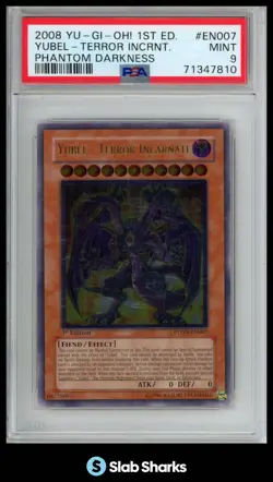 2008 YU-GI-OH! PHANTOM DARKNESS 1ST ED #PTDN-EN007 YUBEL TERROR INCARNATE PSA 9 - Image 1
