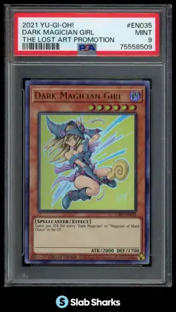 2021 YU-GI-OH! THE LOST ART PROMOTION #EN035 DARK MAGICIAN GIRL PSA 9 - Image 1