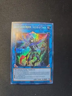 Yugioh! Black Luster Soldier - Soldier of Chaos MAMA-EN073 Secret Pharaoh's Rare - Image 1