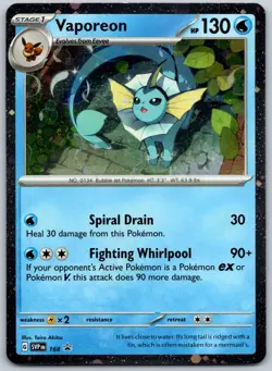 Vaporeon - (Cosmos Holo) Holo Promo SV: Scarlet & Violet Promo Cards 168 NM - Image 1