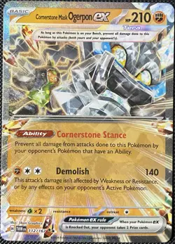 Cornerstone Mask Ogerpon ex 112/167 Sv06: Twilight Masquerade Holo Pokemon Card - Image 1