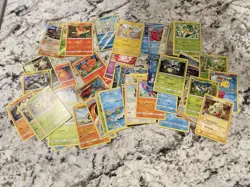 Lots of Pokemon cards action gaming Pikachu battle Trade trading collectible - Image 1