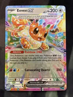 Eevee ex 075/131 Sv: Prismatic Evolutions Holo Pokemon Card Normal Type - Image 1