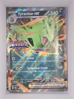 Pokemon TCG Tyranitar ex 064/131 Prismatic Evolutions Stamped Promo Card NM - Image 1